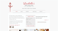 Desktop Screenshot of lucibellospastry.com